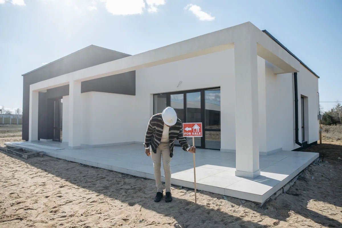 Promoteur immobilier présentant un programme immobilier neuf à des acquéreurs